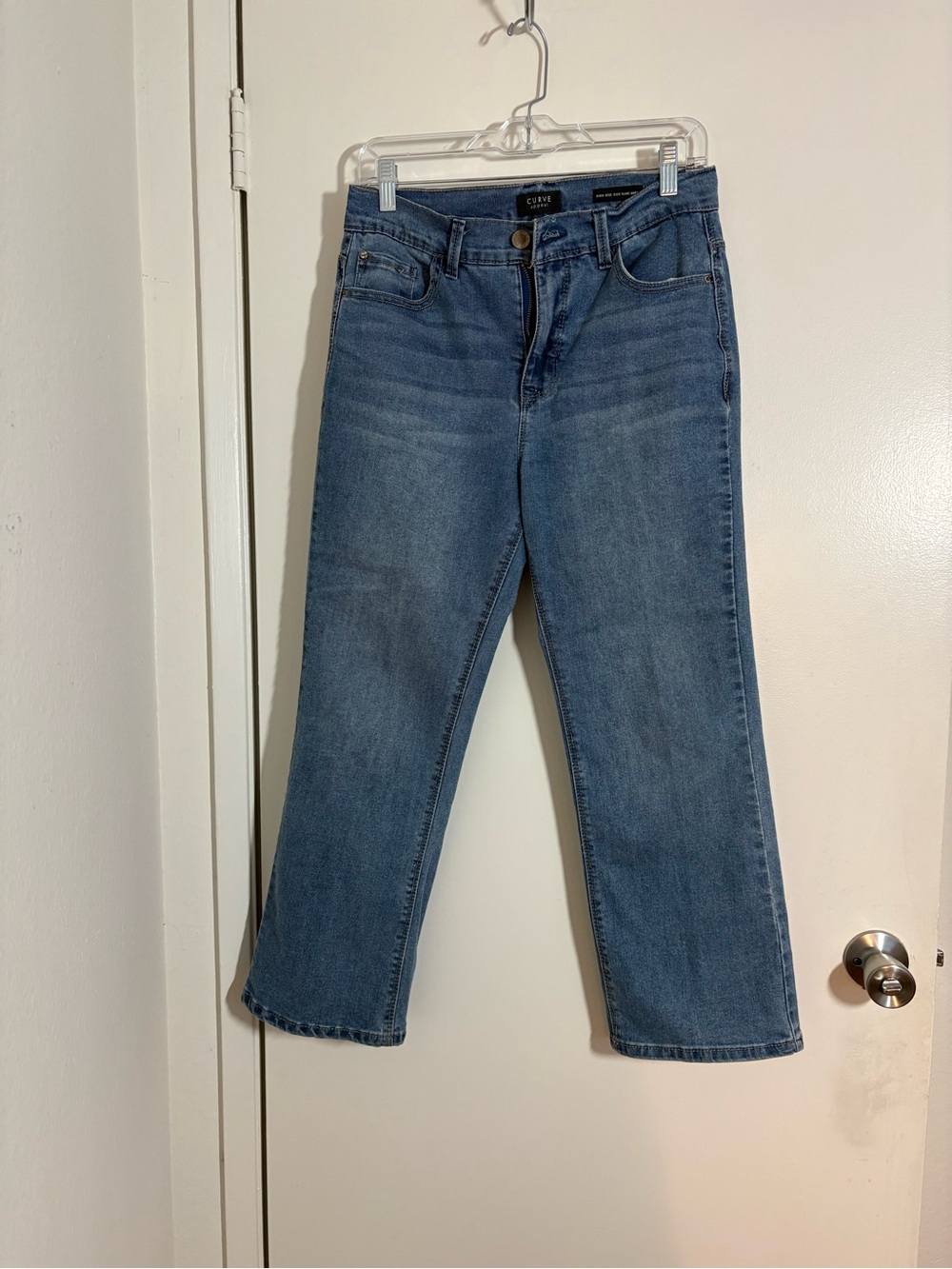CURVE APPEAL high rise kick flare ankle jeans